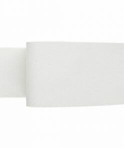 Round white up and down wall light mounted on a rectangular base, shown against a plain white background.