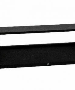 A Mia black up and down wall light with clean, rectangular lines is shown against a white background.