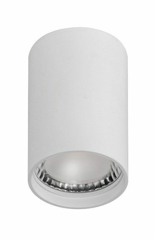 The Nella White 7W surface mounted features a recessed bulb and metallic reflector, providing a sleek, modern ceiling LED downlight design.