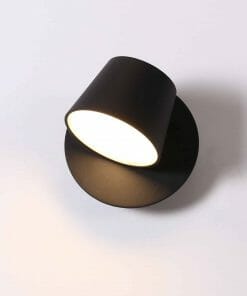 The Yarra LED Wall light (Duo) features a modern black design and emits a bright white glow against a plain white background.