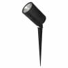 Zoom LED spike 30w features a cylindrical head and pointed stake base, designed for easy ground installation in outdoor spaces.
