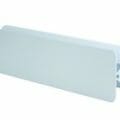 The Pivot wall light 6W is a white metal wall-mounted fixture with a rectangular shape and rounded edges, shown at an angle against a white background.