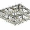 The Sorac C-5036 crystal CTC features a tiered geometric design with clear crystal accents and a reflective metal base, making it an elegant fixture for modern interiors.