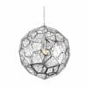 The Web copper 40 is a pendant light with a geometric metallic wireframe sphere design, suspended by a cord and featuring an exposed bulb inside.