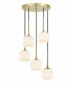 A Bobo 4 brass bar available at a lighting store.