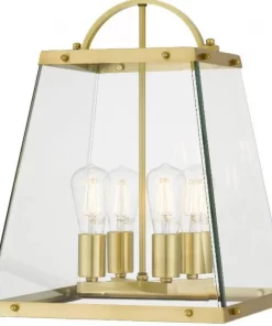A "Colair solid Antique brass 1" lantern for a lighting store ambiance.