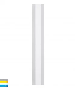 The Berlin 60 Range features a white rectangular LED ceiling light with a subtle V-shaped design and an inset for selectable color temperatures: 3500K, 4000K, or 5000K.