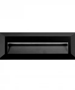 The Prima Rectangular Range black mail slot features a beveled border and is shown front-facing against a white background.