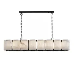 A Florence Alabaster Black bar pendant light available at a Melbourne lighting shop.