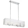 Modern rectangular chandelier with glass rods