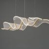 Modern wave-shaped hanging light fixture
