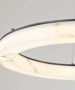 Marble pattern circular LED pendant light