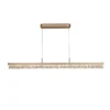 Elegant gold rectangular suspended LED light fixture