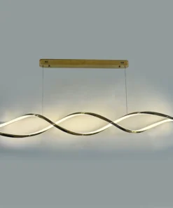 Modern wave-shaped LED pendant light fixture