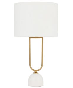 Modern gold and white table lamp