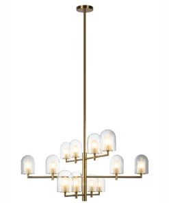 Euro 12 Light Pendant- Satin Brass