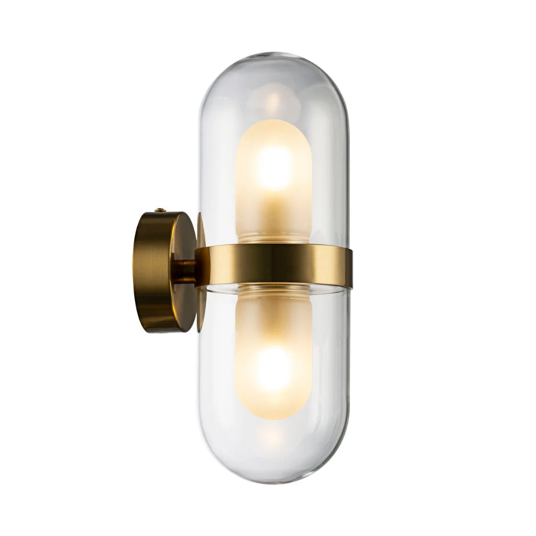 Euro 2 Light- Satin Brass Wall Light