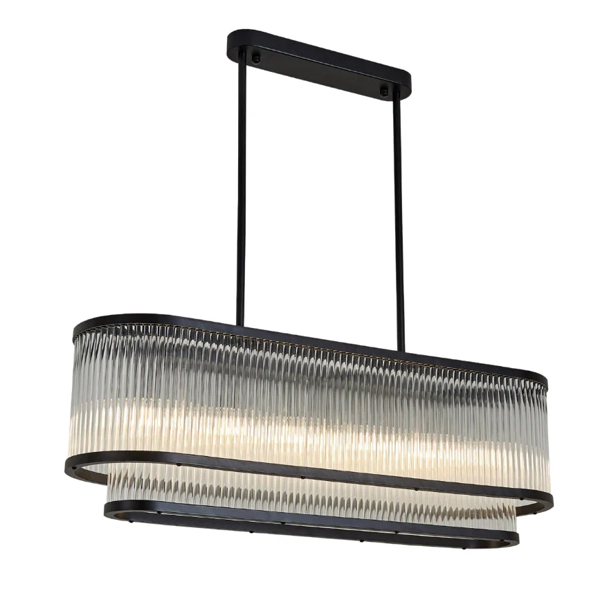 Ceroma Long Chandelier Pendant- Matte Black - Image 2