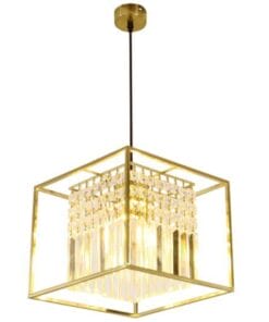 Tael Crystal Pendant- Medium Satin Gold
