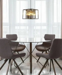 Tael Crystal Pendant-Large Matt Black