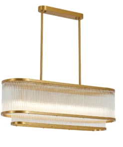 Cremona Long Chandelier - Satin Brass - Image 2