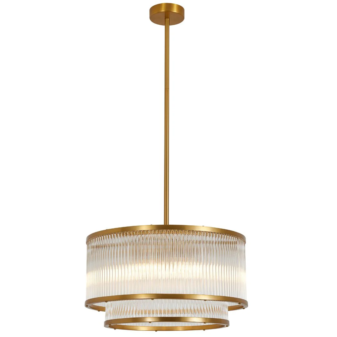 Cremona Round Pendant - Satin Brass - Image 3