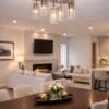 Cubo Crystal 9 Light Flush Pendant