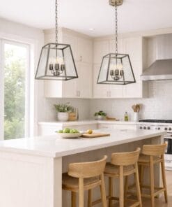 Creswick Vintage 4 Light Pendant - Grey Chrome