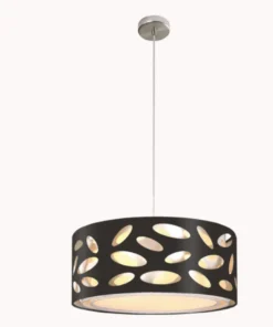 Carlo Black Drum Pendant - 45CM