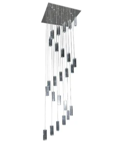 Alternative view of Cubo Crystal 25 Light Pendant - Clear Chrome