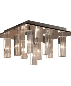 Alternative view of Cubo Crystal 9 Light Flush Pendant
